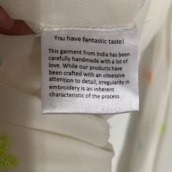 Rococo Sand Dress XS Handmade Embroidery - Picture 4 of 5